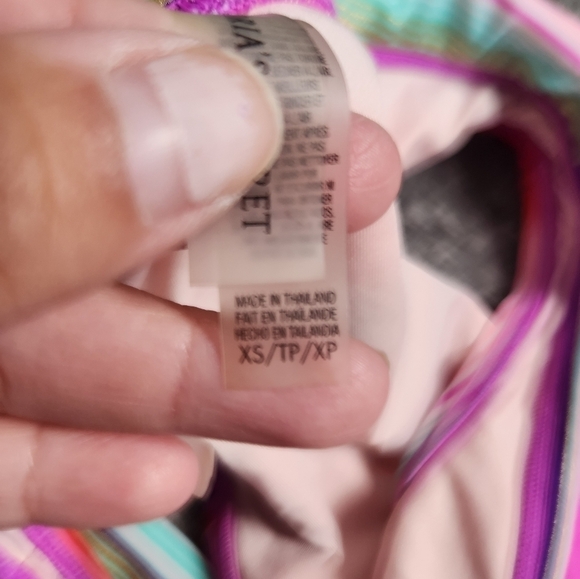 Victoria Secret Blue, Pink, Red, Gold 2 Piece Bathing Suit size 34D/XS - Picture 7 of 9